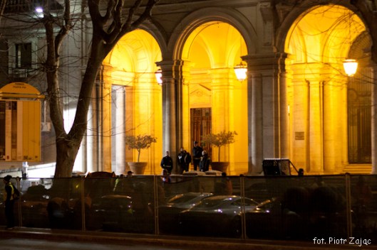 Cars at Ministero delle Infrastrutture e dei Transporti on James Bond " Spectre " film set in Rome 