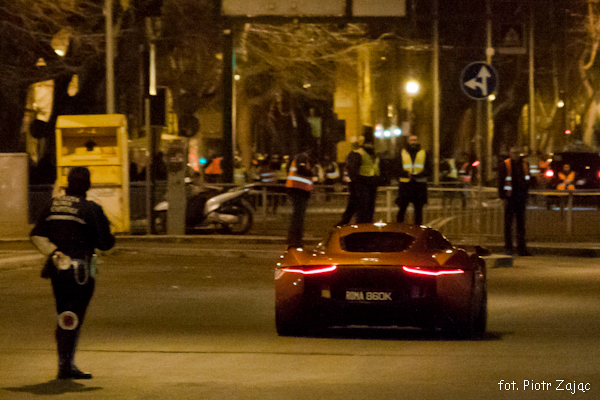Jaguar C-X75 in Rome on James Bond " Spectre " film set