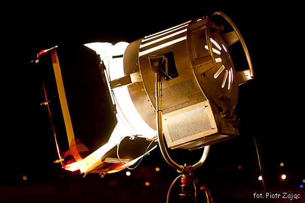 Film lamp on " Spectre " set in Rome