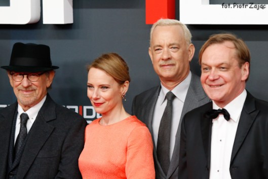 Steven Spielberg , Amy Ryan , Tom Hanks and Mikhail Gorevoy attend " Bridge of Spies " premiere in Berlin Steven Spielberg , Amy Ryan , Tom Hanks and Mikhail Gorevoy attend " Bridge of Spies " premiere in Berlin