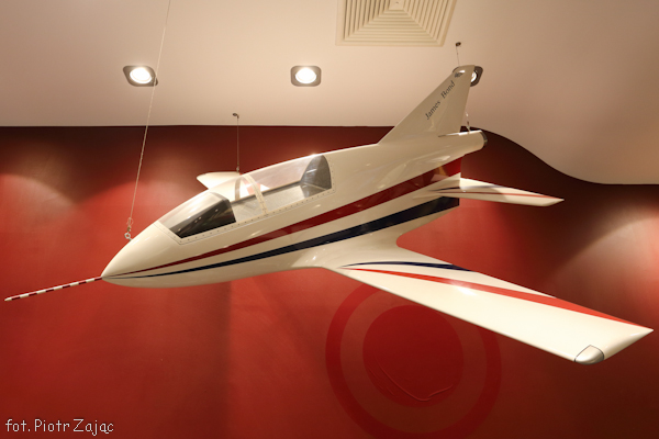 Model of Acrostar BD-5J Micro Jet from " Octopussy " in BACK-FACTORY CAFE in Berlin