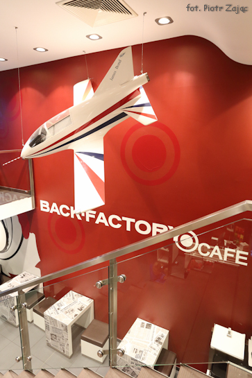 Model of Acrostar BD-5J Micro Jet from " Octopussy " in BACK-FACTORY CAFE in Berlin
