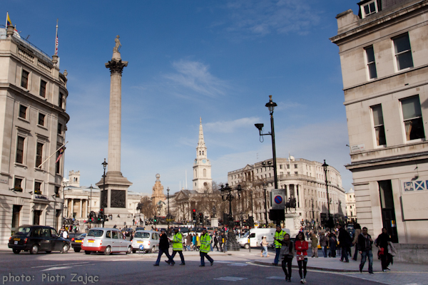 Trafalgar Square in London
