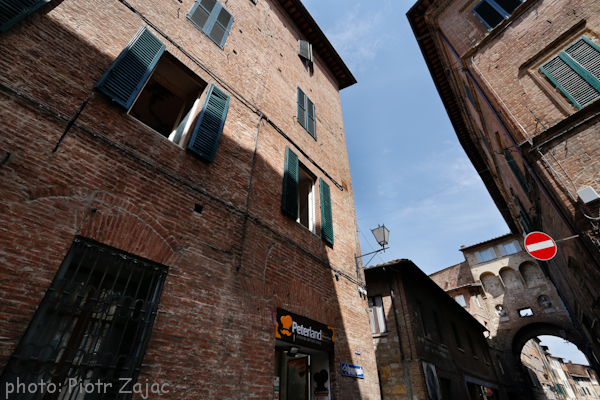 Via Pantaneto in Siena, Italy