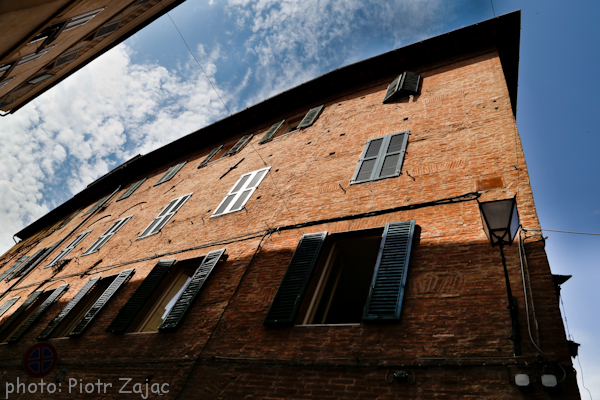 Via Pantaneto in Siena, Italy