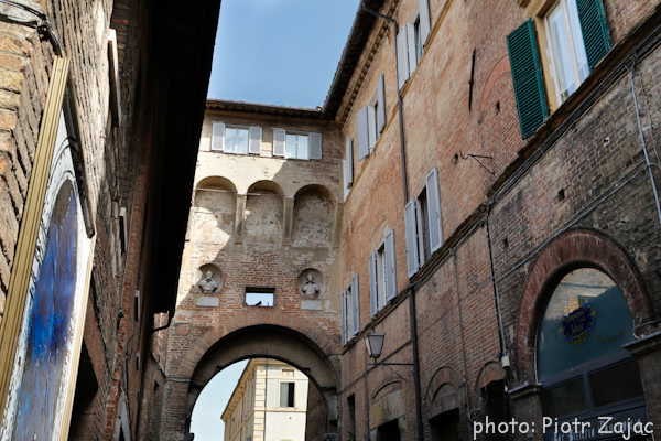 Via Pantaneto in Siena, Italy