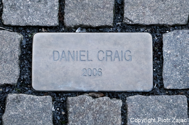 The Daniel Craig cobblestone at Grandhotel Pupp in Karlovy Vary, Czech Republic