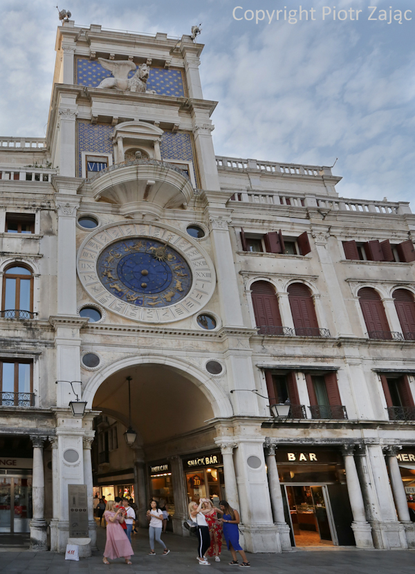 Torre dell'Orologio at St. Mark's square in Venice, Italy