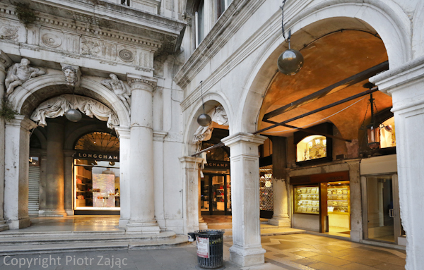 Longchamp shop at St. Mark's square in Venice, Italy