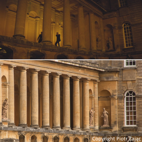 Palazzo Cardenza in Rome was doubled by Blenheim Palace in Woodstock (Oxfordshire), England.