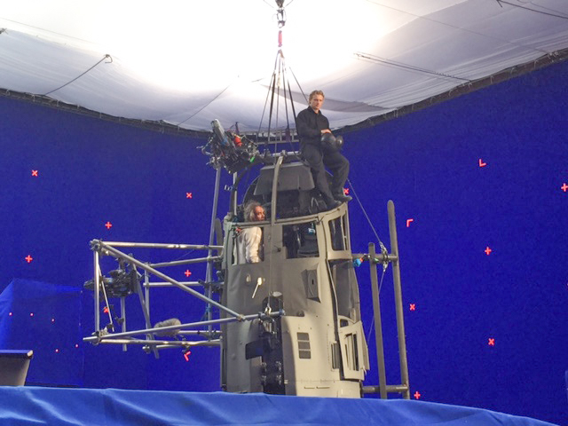 Kai Martin on the set of 'Spectre'