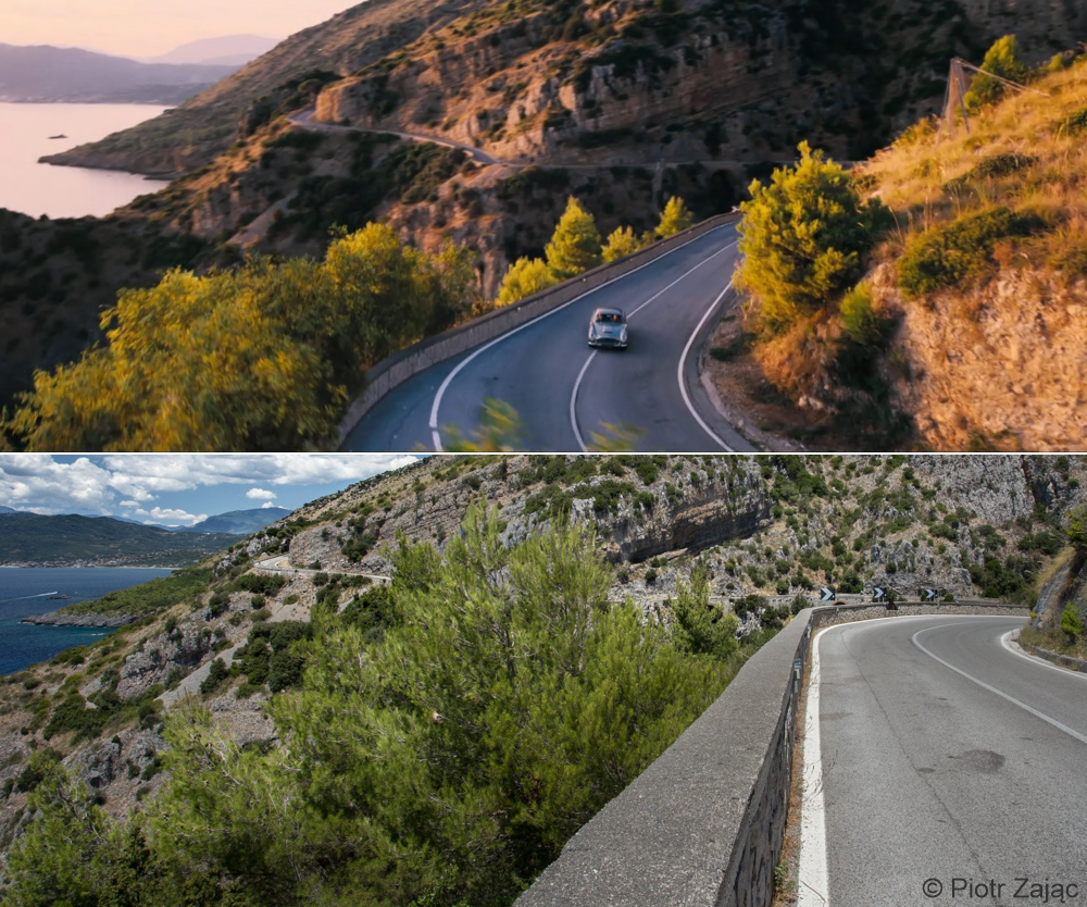Scenic road between Sapri and Acquafredda in Italy