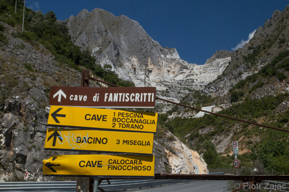 Carrara marble quarry in northern Italy.