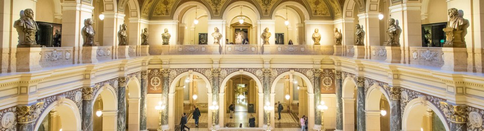 Interior of National Museum in Prague, Czech Republic