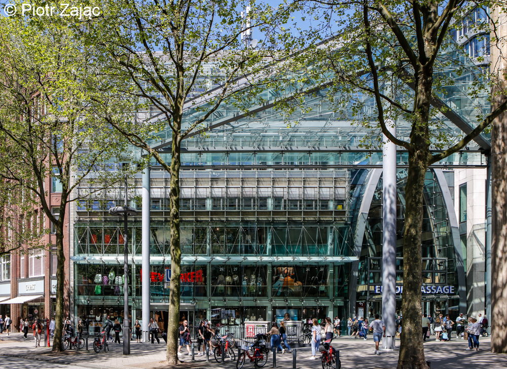 Shopping mall Europa Passage in Hamburg, Germany.