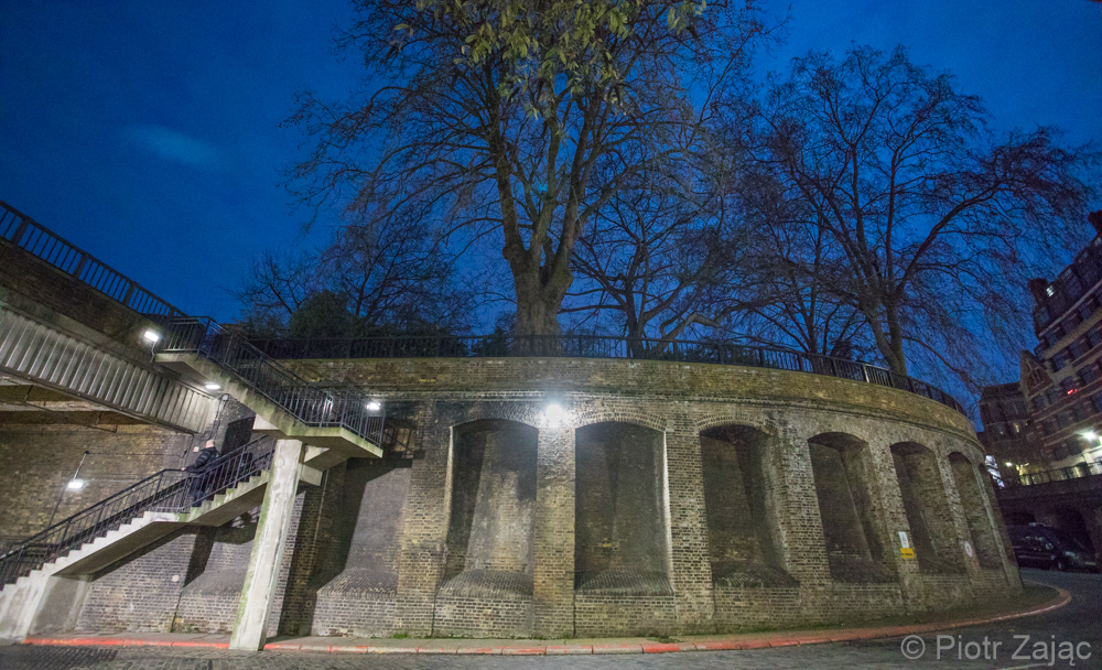 Entrance to Smithfield Car Park in London, UK.