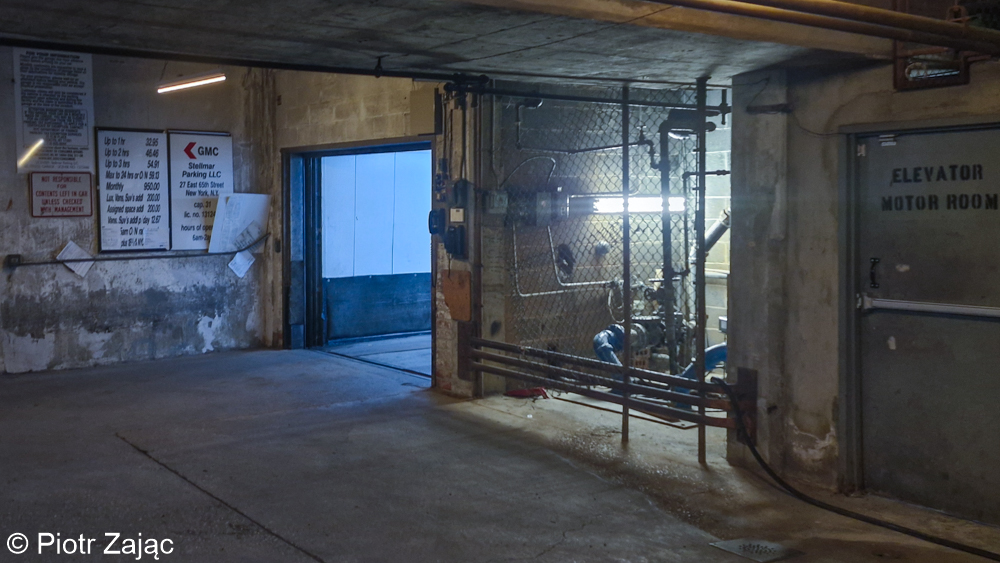 Underground car park.