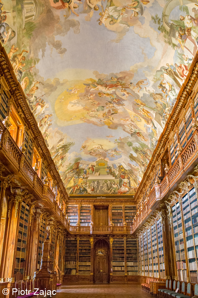 Philosophical Hall in Strahov Library in Prague, Czech Republic